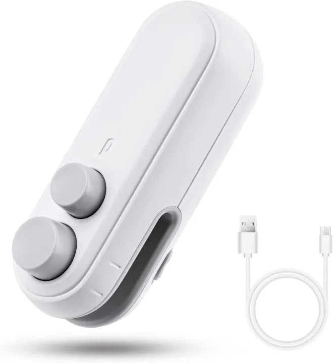 Mini Seal Machine, 2 in 1 USB Rechargeable Magnetic Heat Sealing Machine