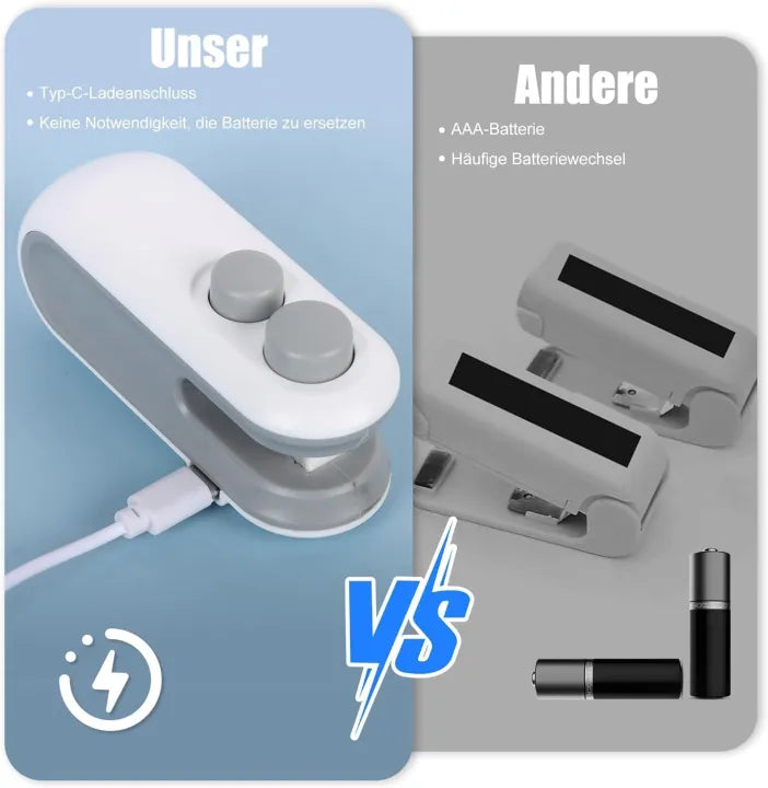 Mini Seal Machine, 2 in 1 USB Rechargeable Magnetic Heat Sealing Machine